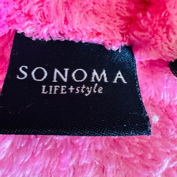 Sonoma Soft Cozy Slumber Party Pink Hearts Wrap Bath Robe Sz 14 - Picture 8 of 11